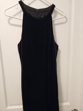 The Perfect Little Black Velvet High-Neck Women's Dress - Nine West - Size 12